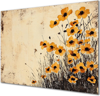 Watercolor Spring Buttercups Filed - Floral Metal Wall Art, Buttercups Metal Print