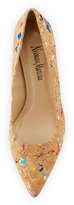 Thumbnail for your product : Neiman Marcus Stroll Low-Heel Cork Pump, Bright Multi