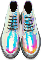 Thumbnail for your product : McQ Silver Holographic Foil Martin Boots