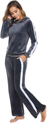 womens velvet sweatsuit