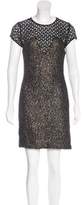 Thumbnail for your product : L'Agence Metallic Crochet Dress