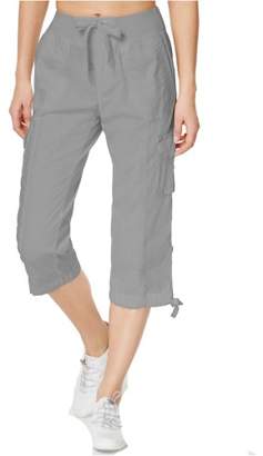 Calvin Klein Women's Grey Cropped Poplin Cargo Pants XS