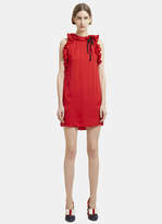 Gucci Sleeveless Ruffle Dress in Red 