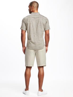 Old Navy Slim-Fit Linen-Blend Popover Shirt for Men