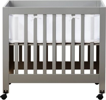 Halo Innovations HALOBreathableMeshSolidCribLinerforMiniCrib-White