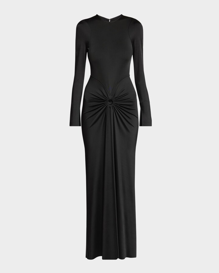 Victoria Beckham Gathered Long Sleeve Gown