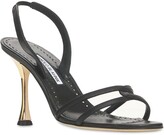 Thumbnail for your product : Manolo Blahnik 90mm Racita Leather Sling Back Sandals
