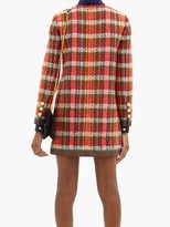 Thumbnail for your product : Gucci Silk-trim Wool-blend Tweed Mini Dress - Multi