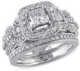 Thumbnail for your product : HBC CONCERTO 1.25CT Diamond 14K White Gold Halo Bridal Set