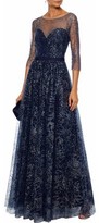 Thumbnail for your product : Marchesa Notte Glittered Tulle Gown