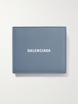 Balenciaga Logo-print Cross-grain Leather Cardholder With Lanyard