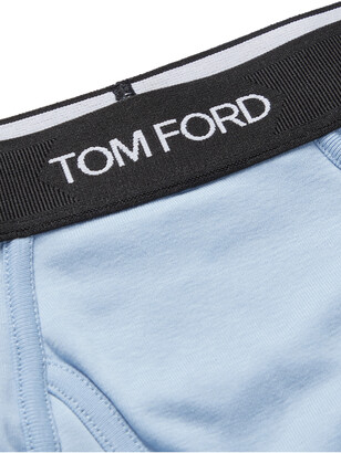 Tom Ford Stretch-Cotton Jersey Briefs - Men - Blue - XL
