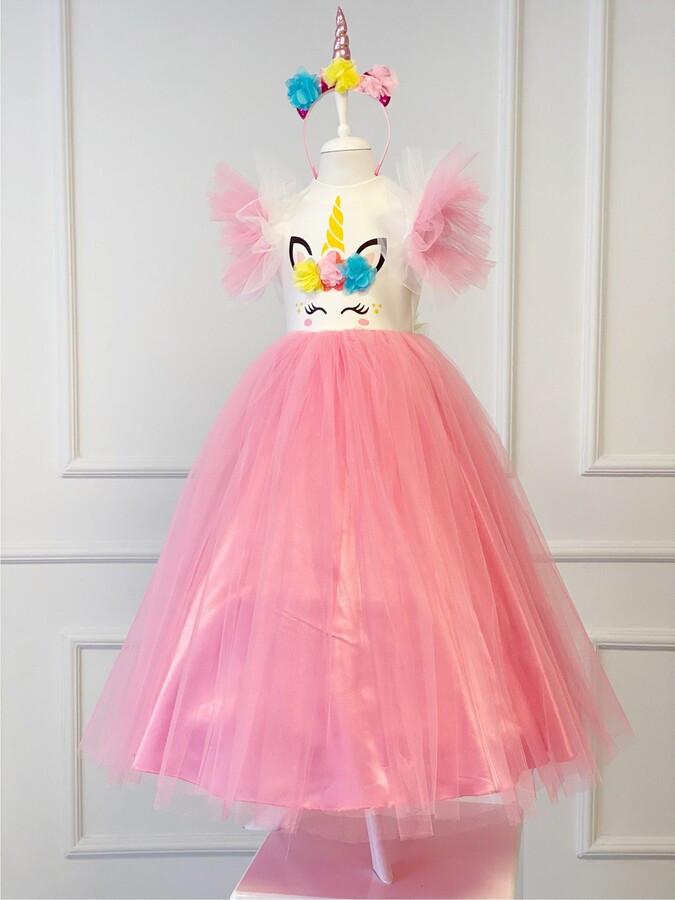 Unicorn Dress, Birthday Girl Toddler Costume, Fashion Photoshoot Cakesmash Outfit, Peagent