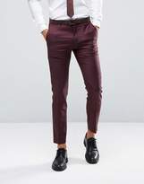 Thumbnail for your product : ASOS Skinny Suit Trouser In Dark Berry 100% Wool