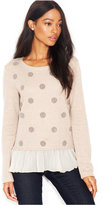 Thumbnail for your product : Maison Jules Long-Sleeve Caviar-Dotted Layered-Look Top