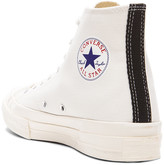 Thumbnail for your product : Comme des Garcons PLAY Converse Large Emblem High Top Canvas Sneakers in White | FWRD