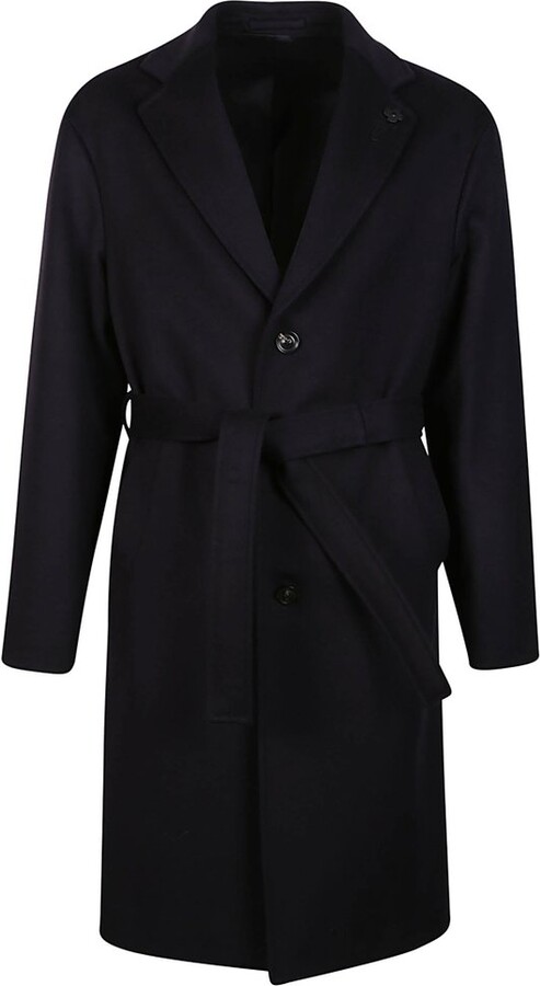 Lardini Single Breasted Belted Coat