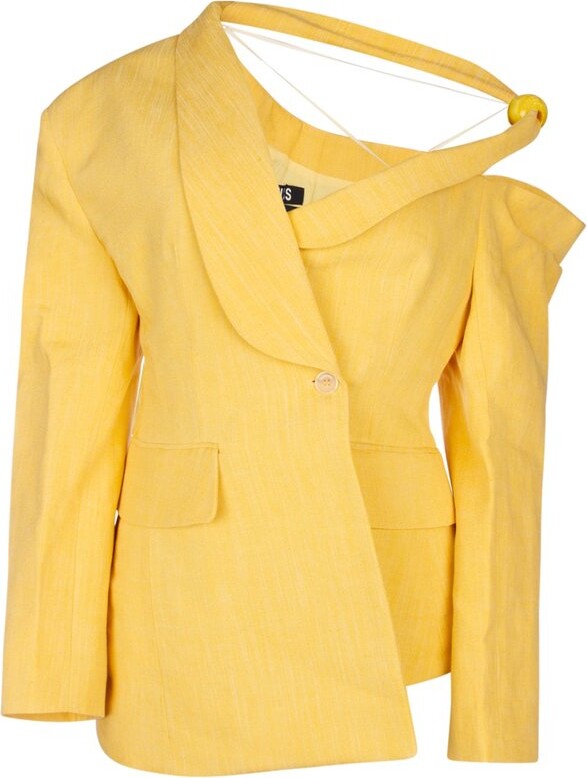Jacquemus La Veste Baska Asymmetric Suit Jacket - ShopStyle Vests