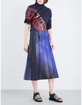 Thumbnail for your product : Martina Spetlova Striped leather midi skirt