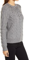 Thumbnail for your product : Halogen Embellished Cable Sweater