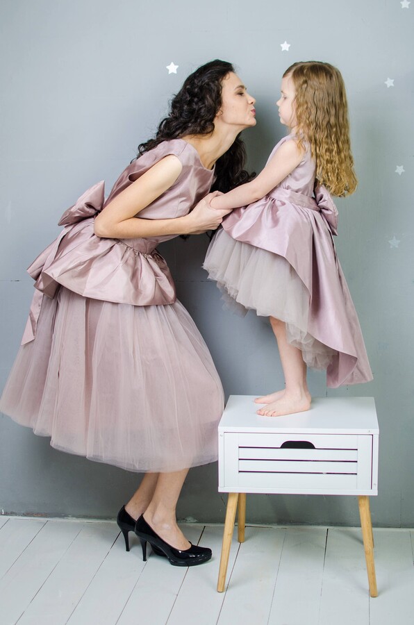 Mother Daughter Matching Dresses Set, Girl Dresses, Mommy & Me Toddler Dress, Birthday Outfit