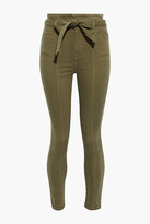 Thumbnail for your product : Alice + Olivia Good cropped belted stretch-twill skinny pants