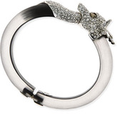Thumbnail for your product : Alexis Bittar Pave Wolf Lucite Bangle, Black/Gray