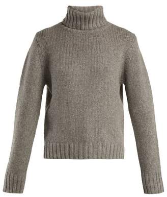 Allude Roll Neck Cashmere Sweater - Womens - Grey