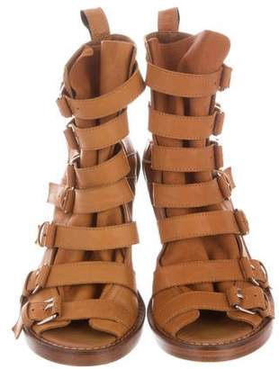 Ann Demeulemeester Leather Multistrap Wedges