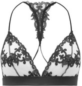 Thumbnail for your product : Fleur of England Boudoir Soft-cup Lace And Satin Bra - Black