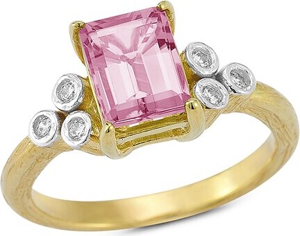 I. Reiss 14K 1.59 ct. tw. Diamond & Pink Tourmaline Cocktail Ring