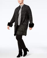 Thumbnail for your product : Alfani Plus Size Faux-Fur-Cuff Cardigan, Created for Macy's