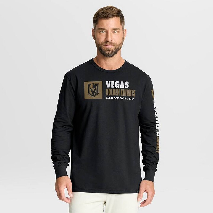 Fanatics Men's Black Vegas Golden Knights Goal Crease Legacy Long Sleeve T-Shirt