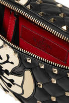 Thumbnail for your product : Valentino Garavani Spike It Appliquéd Studded Leather Belt Bag - Black