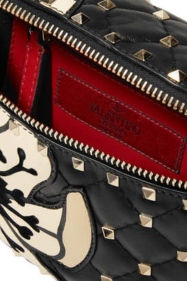 Valentino Garavani Spike It Appliquéd Studded Leather Belt Bag - Black