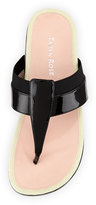 Thumbnail for your product : Taryn Rose August Patent Footbed Sandal, Black