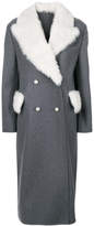 Thumbnail for your product : Ermanno Scervino long fur trim coat