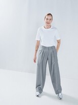 Thumbnail for your product : Raey Wide-leg Wool-blend Trousers - Grey