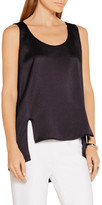 Thumbnail for your product : Maiyet Asymmetric Textured-Silk Top