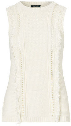 Ralph Lauren Fringe Sleeveless Sweater