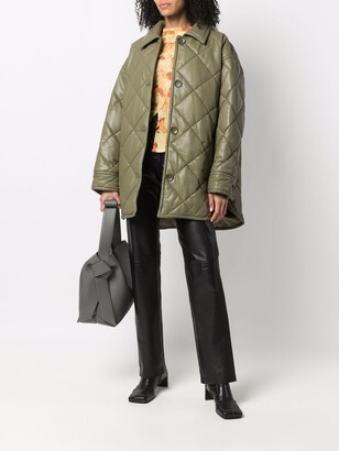 Stand Studio Quilted-Finish Oversized Coat