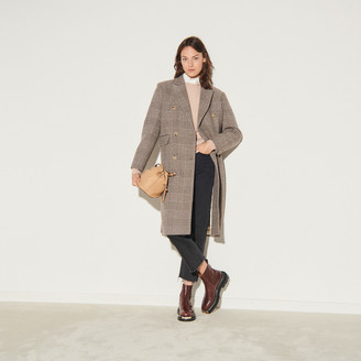 sandro checked coat