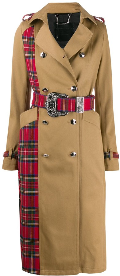 tartan long coat
