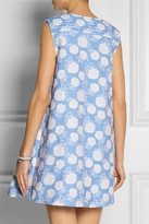 Thumbnail for your product : MSGM Floral-embroidered cotton-blend dress