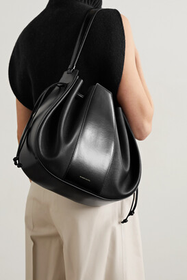 Mansur Gavriel Lilium Large Leather Shoulder Bag - Black - ShopStyle
