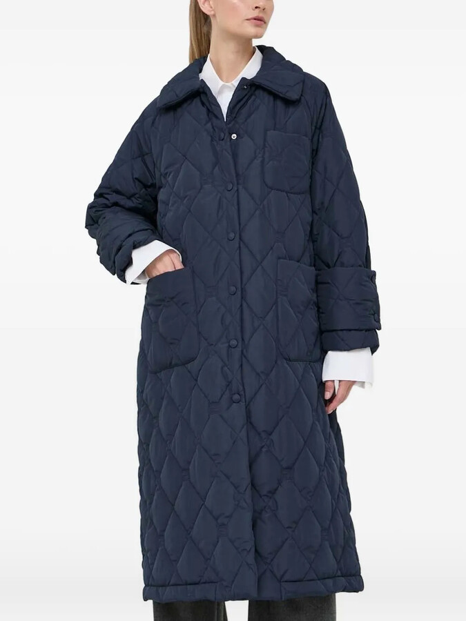 Beatrice. B Quilted Diamond-Pattern Coat