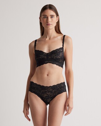 Padded Non-Wired Full Coverage Long Line Lace Bralette – bare essentials