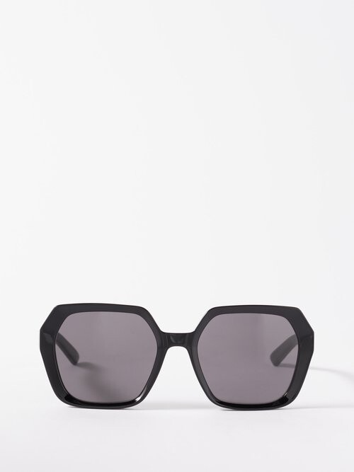 Christian Dior Midnight S2f Hexagon Acetate Sunglasses - Black Grey ...