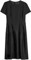 Thumbnail for your product : Paule Ka Crepe Midi Dress with Satin