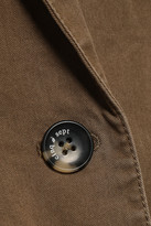 Thumbnail for your product : Cinq à Sept Gathered Embellished Cotton-blend Twill Blazer